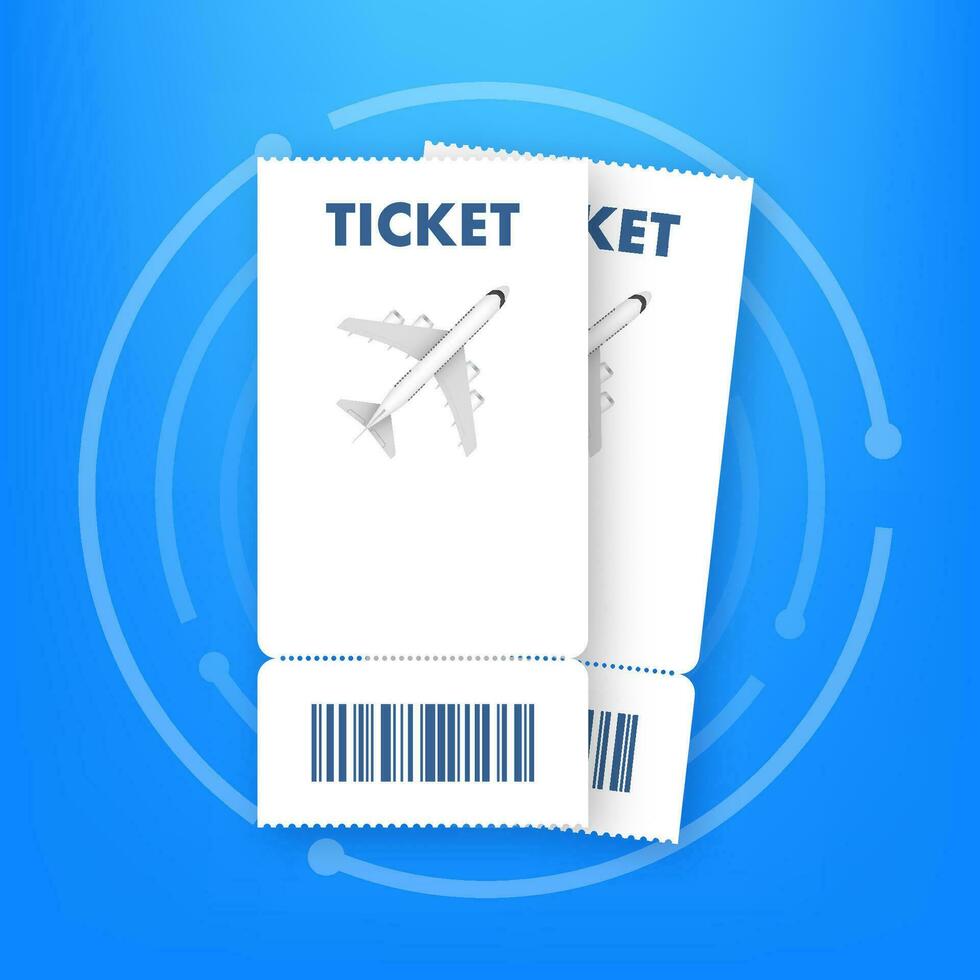 aerolínea Entradas o embarque pasar dentro de especial Servicio sobre. vector valores ilustración.