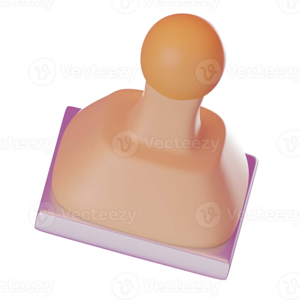 3d  Stamp tool rendering, png