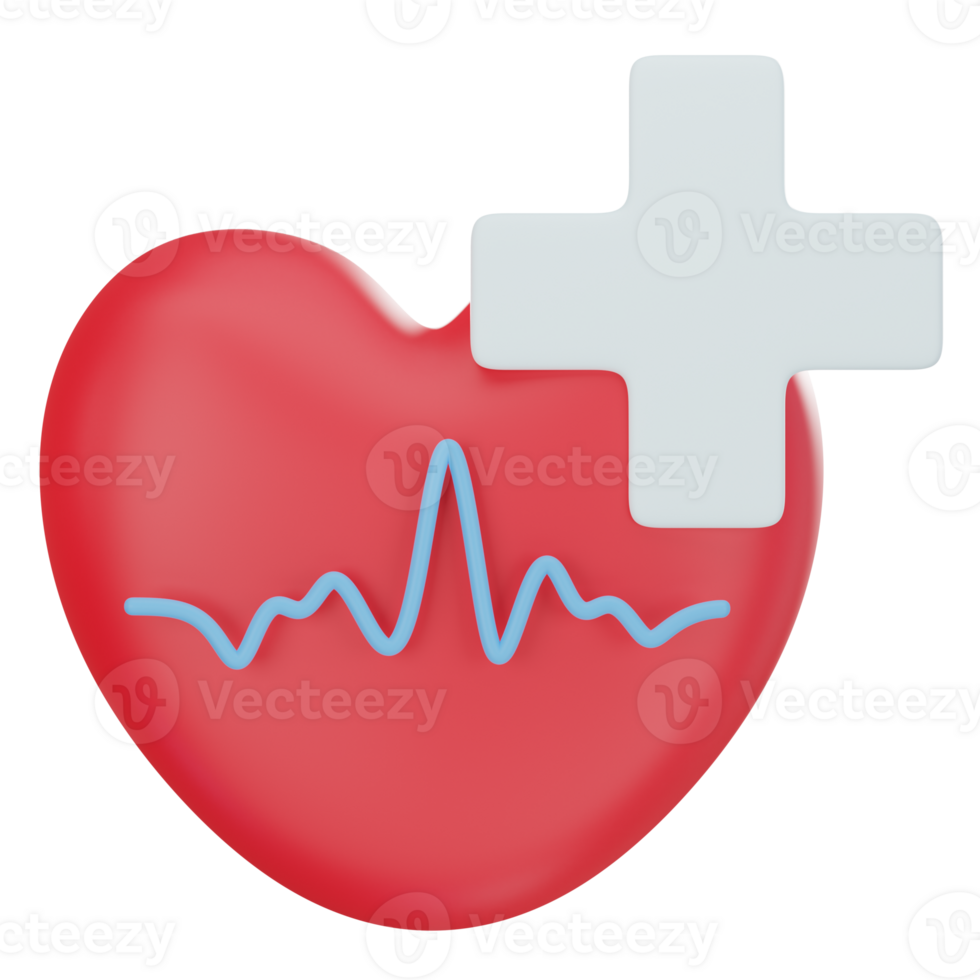 Heartrate 3d icon png