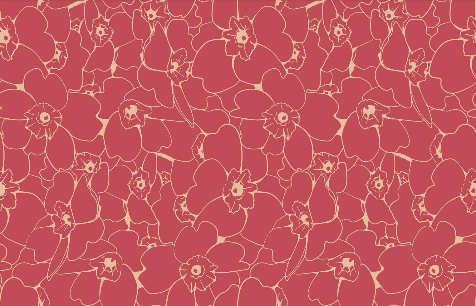 Floral pattern seamless vector background. Foliage and flower wallpaper design of nature.