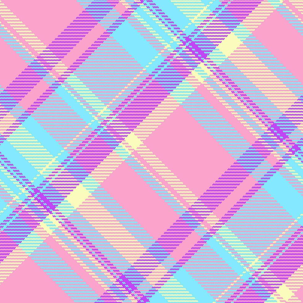 Textile texture vector of pattern seamless plaid with a check fabric tartan background.