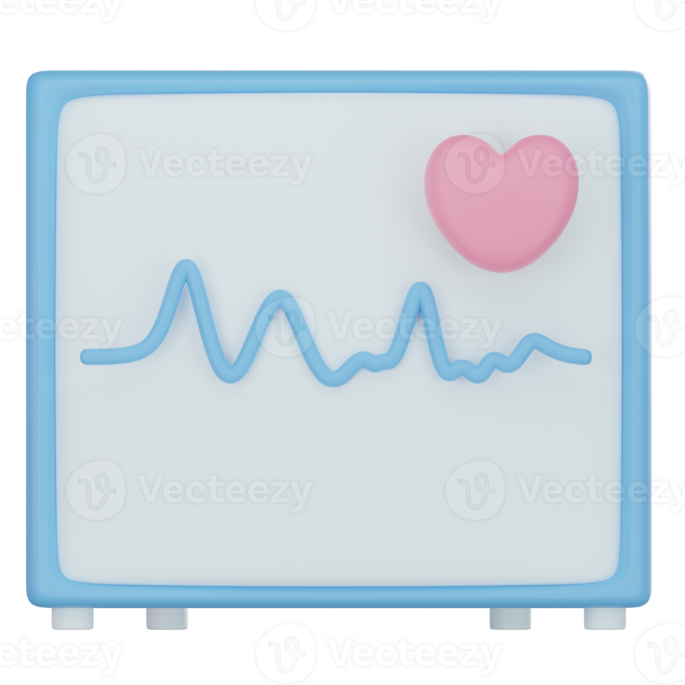 ecg máquina 3d ícone png