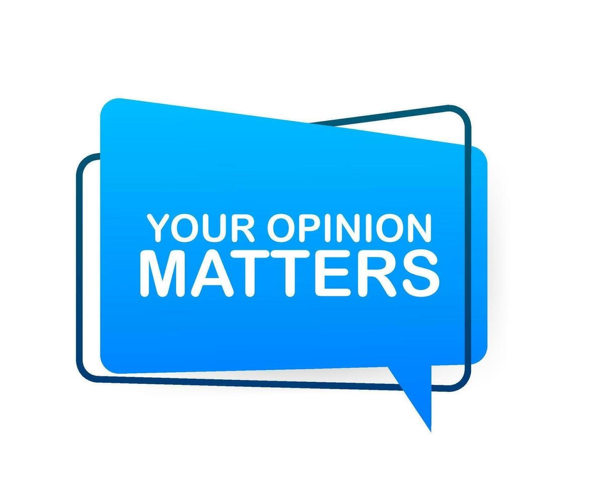 Megaphone Hand, business concept with text Your opinion matters. vector