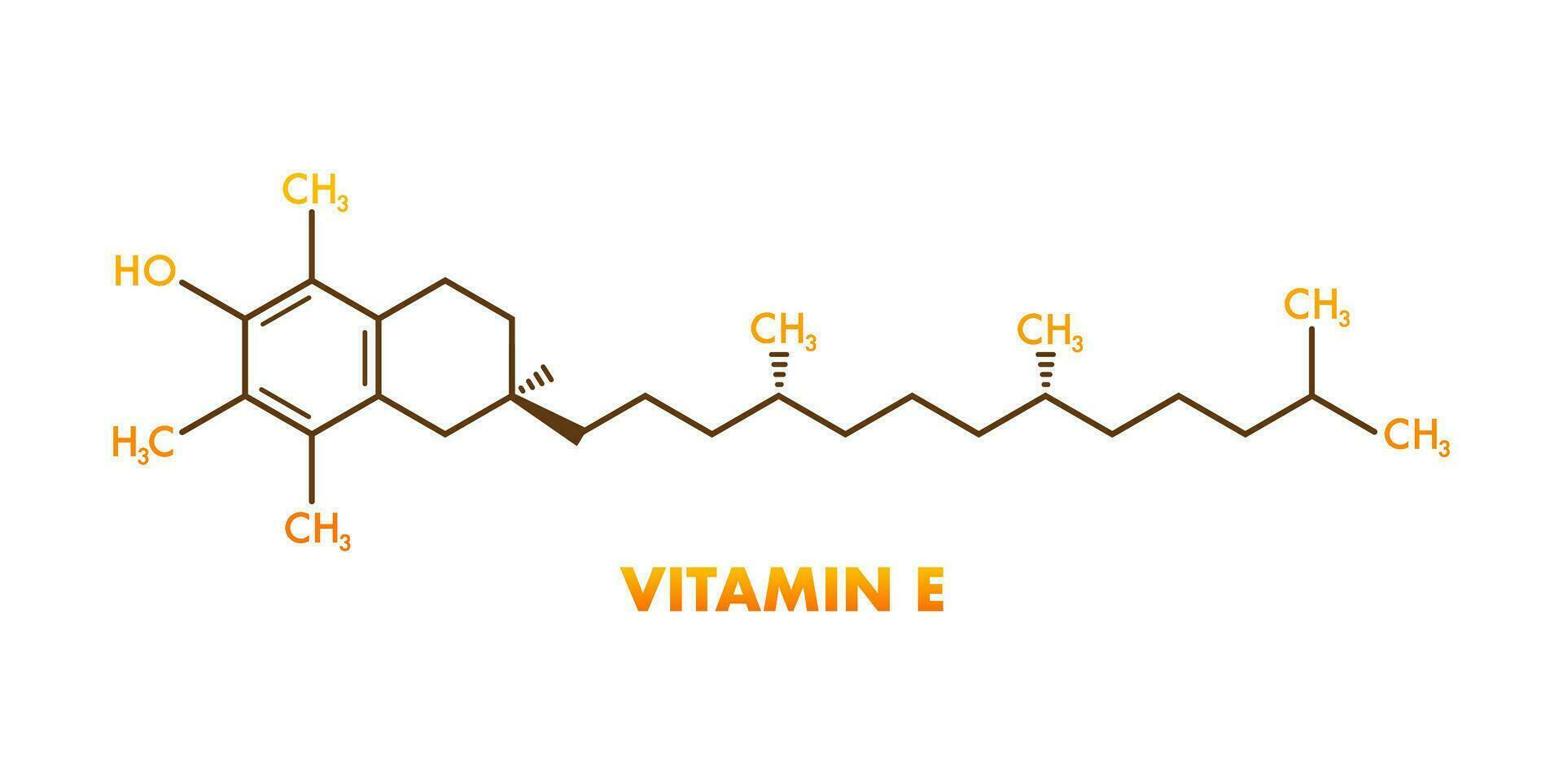 Molecule tocopherol. Vitamin E. Icon for medical design vector