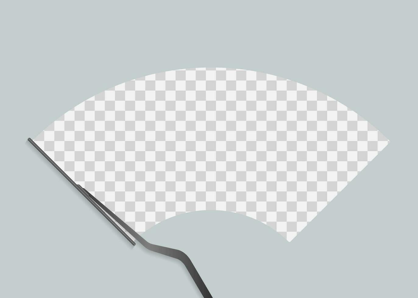 Car windscreen wipe glass, wiper cleans the windshield. Vector stock illustration.