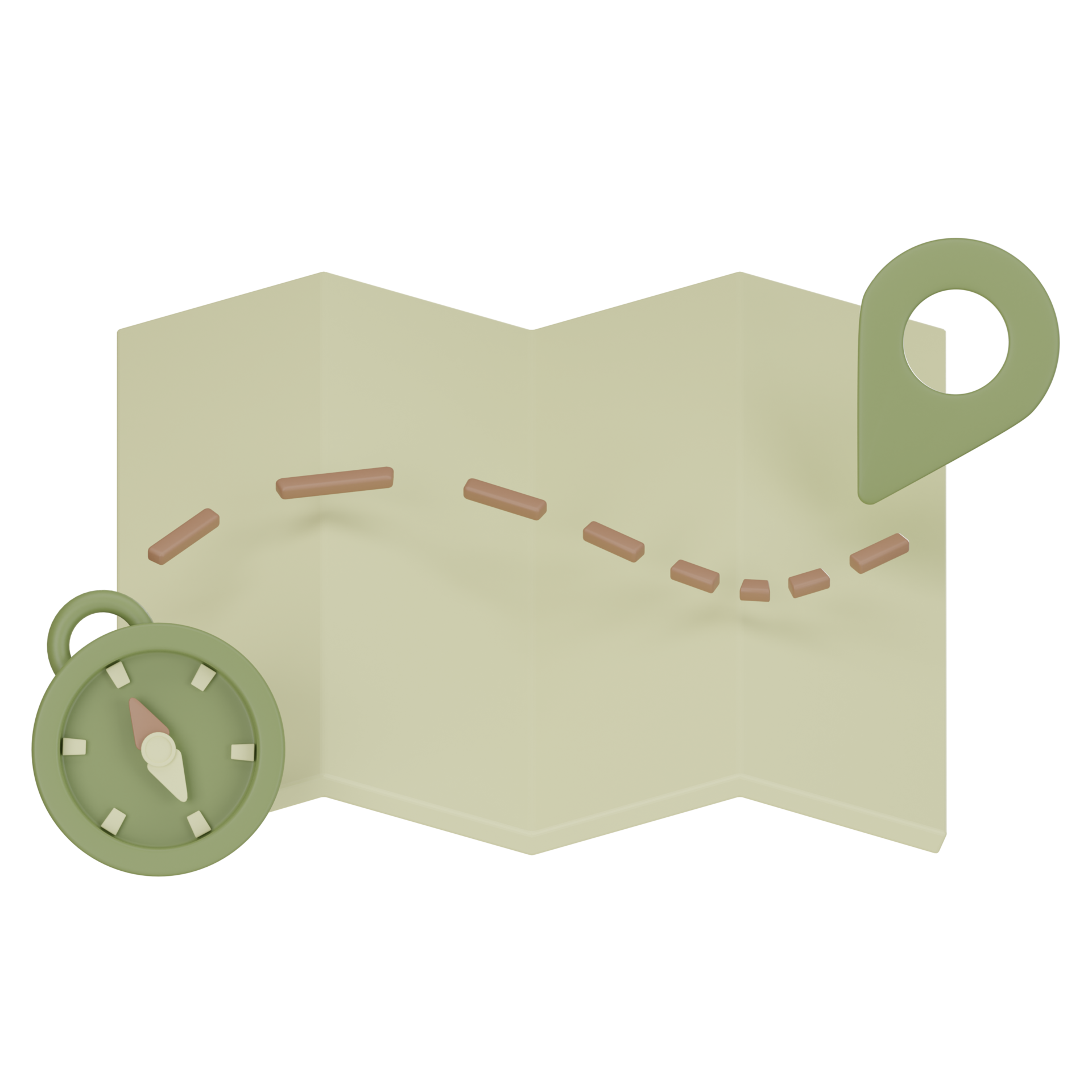 Map and Compass 3D Icon 29897647 PNG