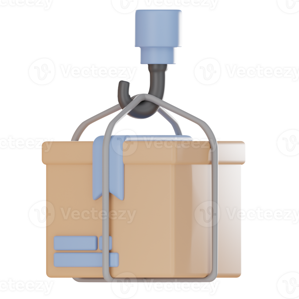 Crane Hook Package delivery 3D icon png