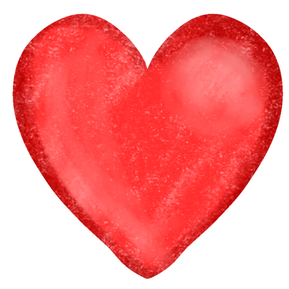 Heart Shape Red  Crayon Color png