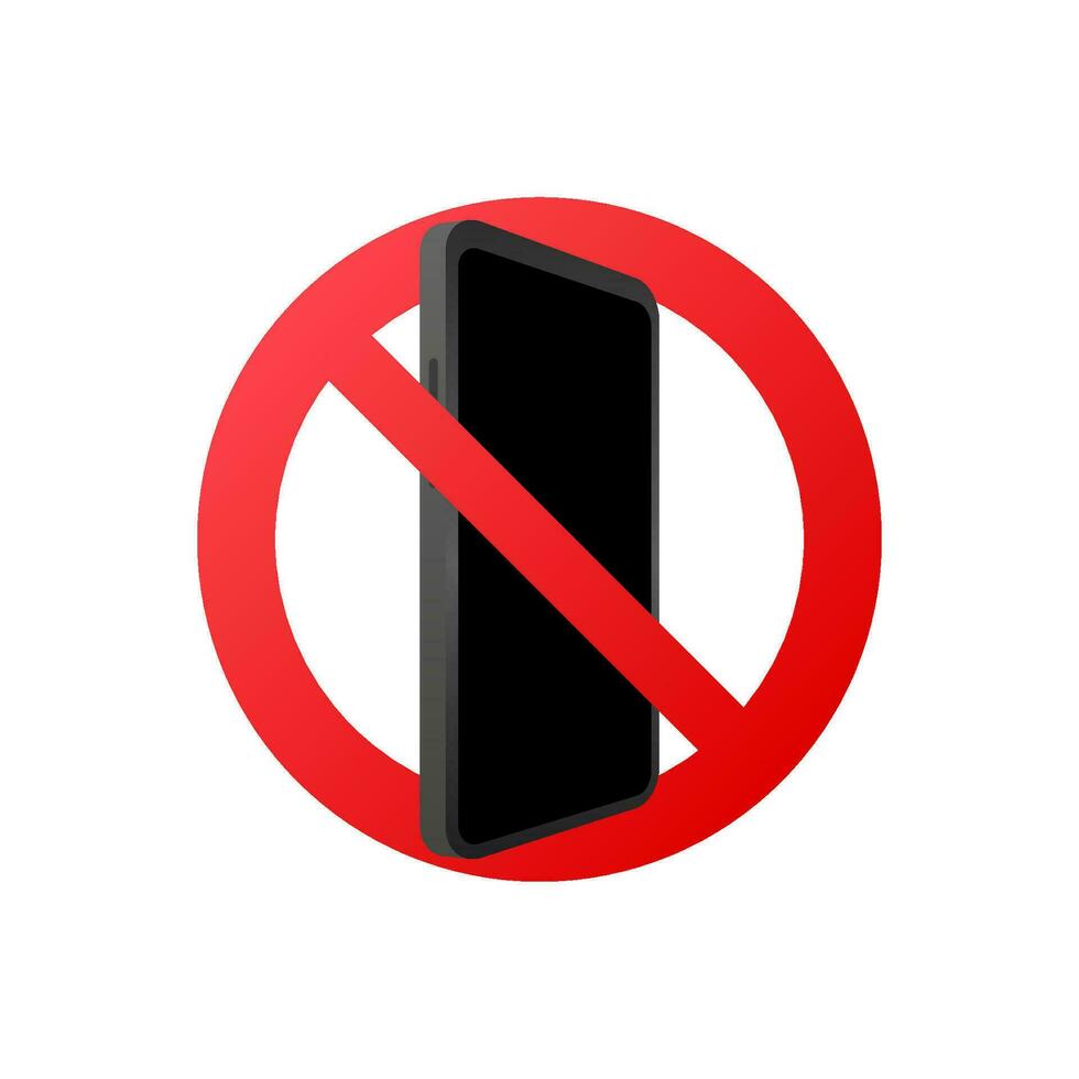 No phone. Telephone symbol. Isolated vector illustration