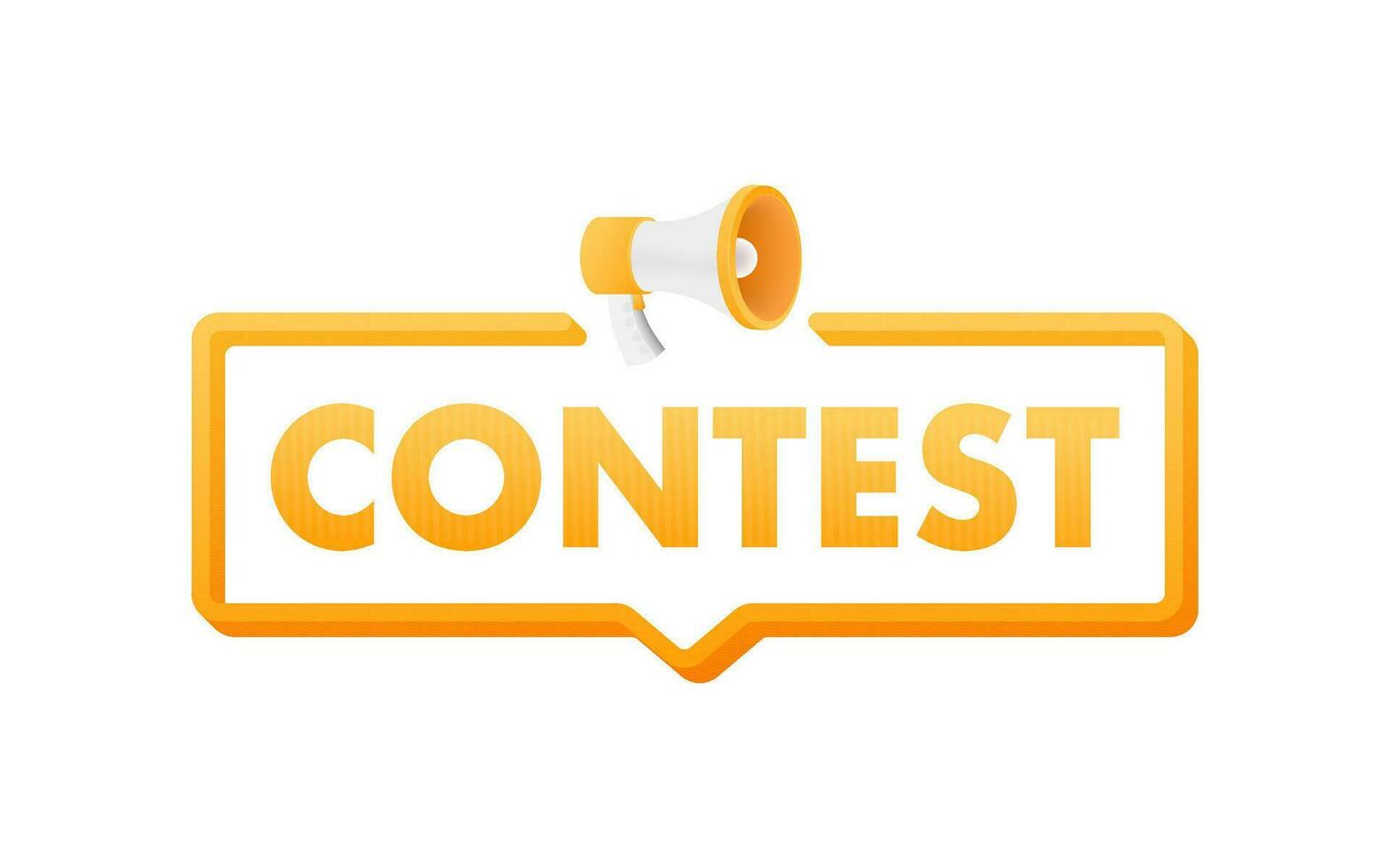 Megaphone with Contest speech bubble. Vector stock illustration