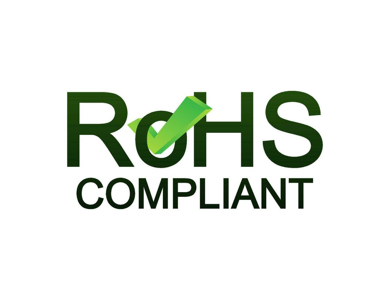 Green RoHS. Logo, icon, label. Quality mark Business icon Vector stock illustration