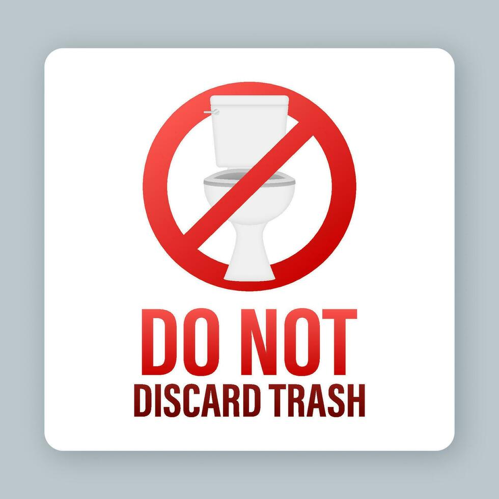 Do not discard trash on dust background. Icon for paper design vector