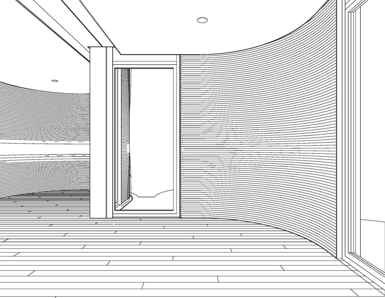 3d ilustración de residencial proyecto vector