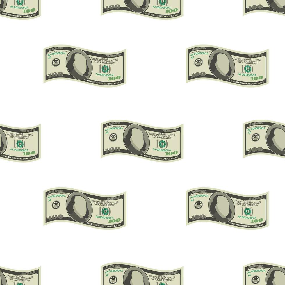 Money pattern isolated on white background. Vector illustration