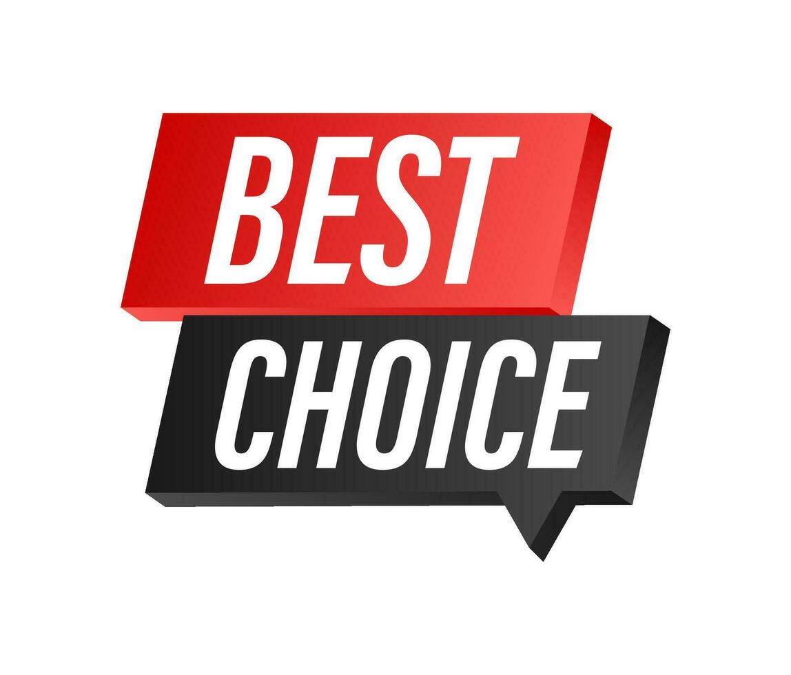 Best Choice sign, label. Vector stock illustration