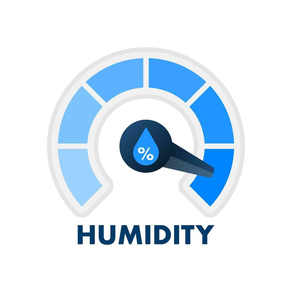 Humidity weather sensor. Water level, rate. Vector stock illustration.