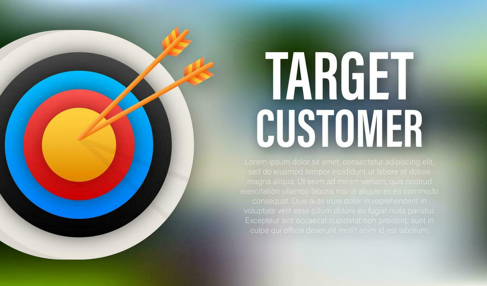 Target customer with an arrow flat icon concept market goal vector