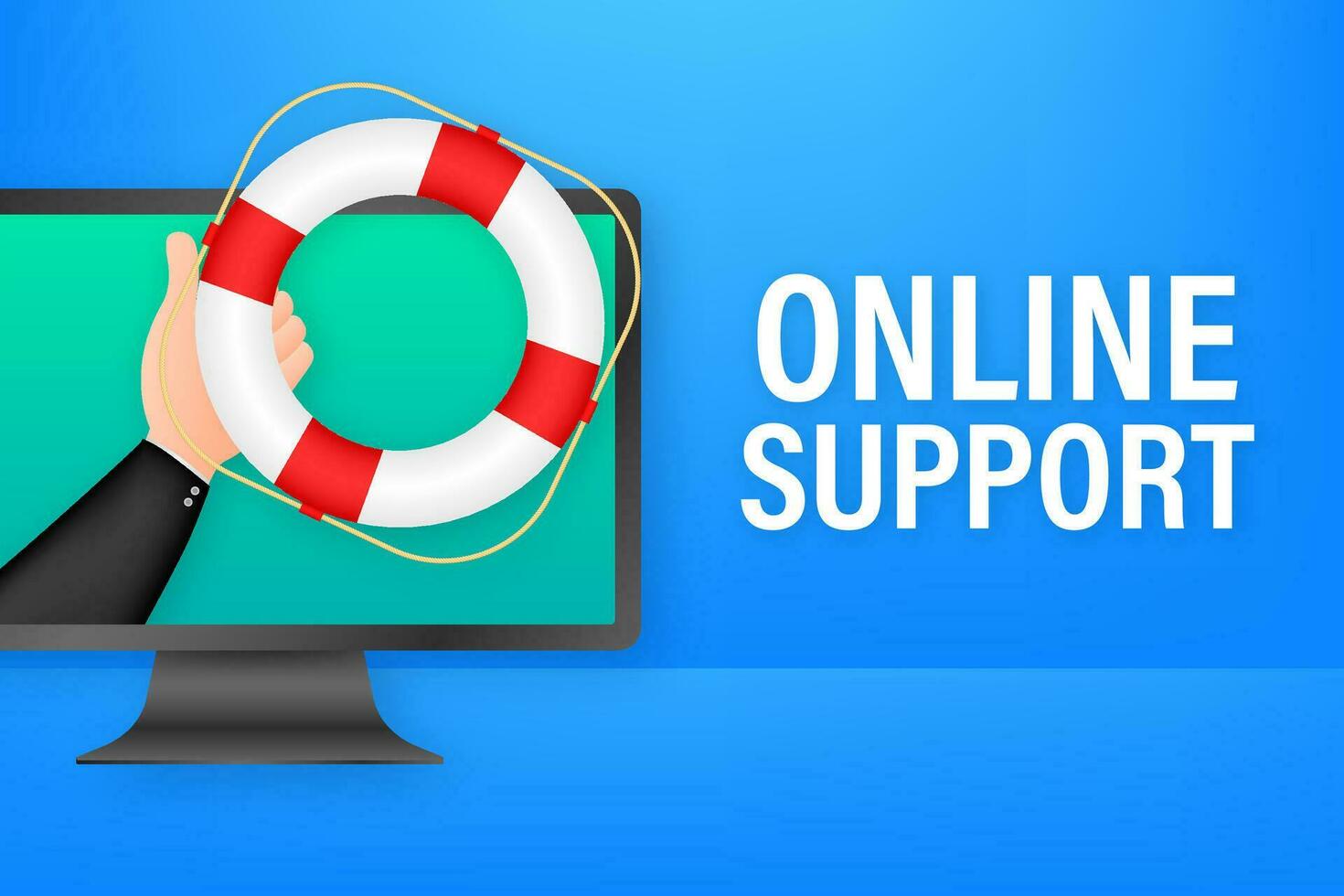 Customer service 24 7. Call center landing page. Online support center, assistance. Vector stock illustration