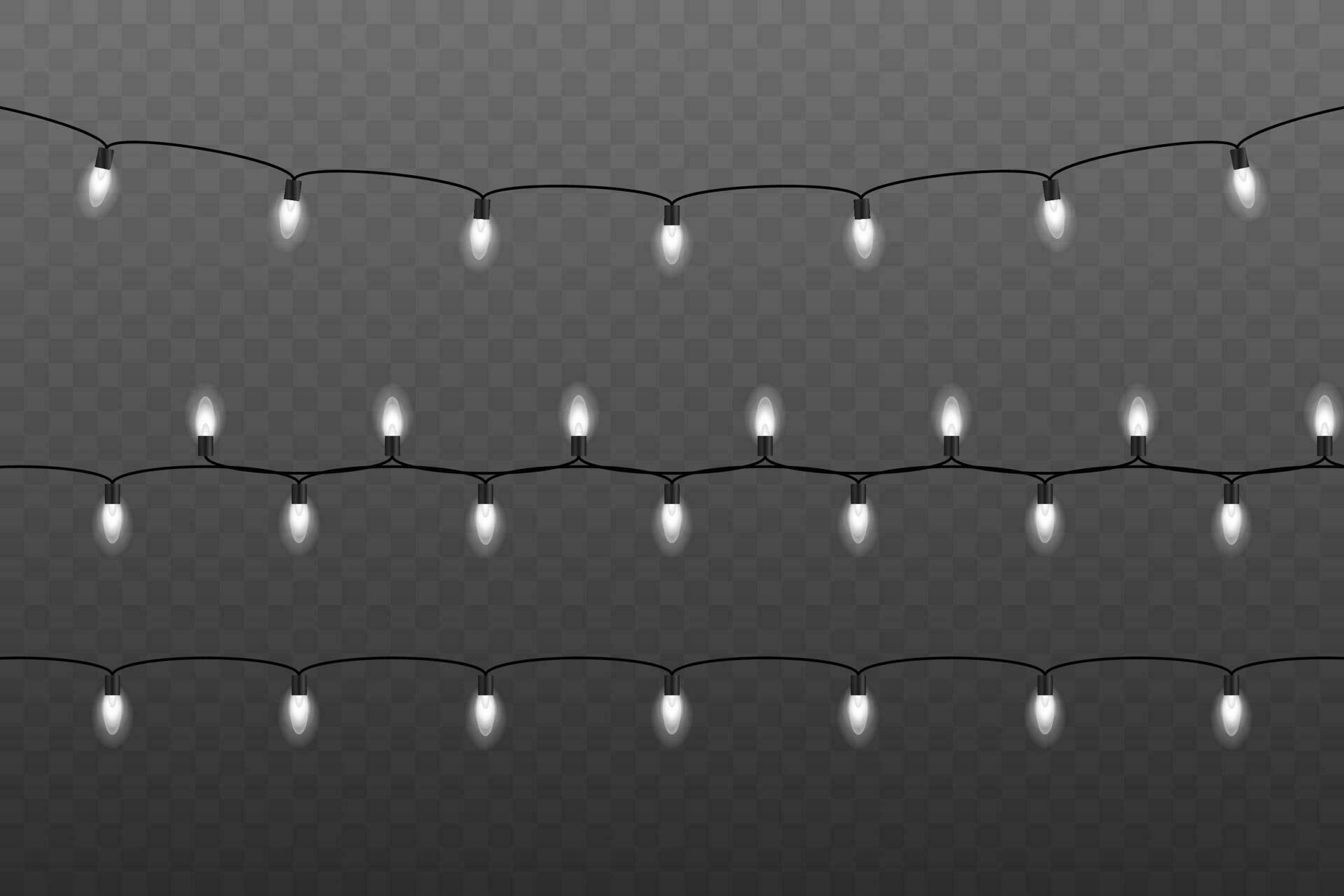 Christmas lights. Glowing lights for Xmas Holiday cards, banners