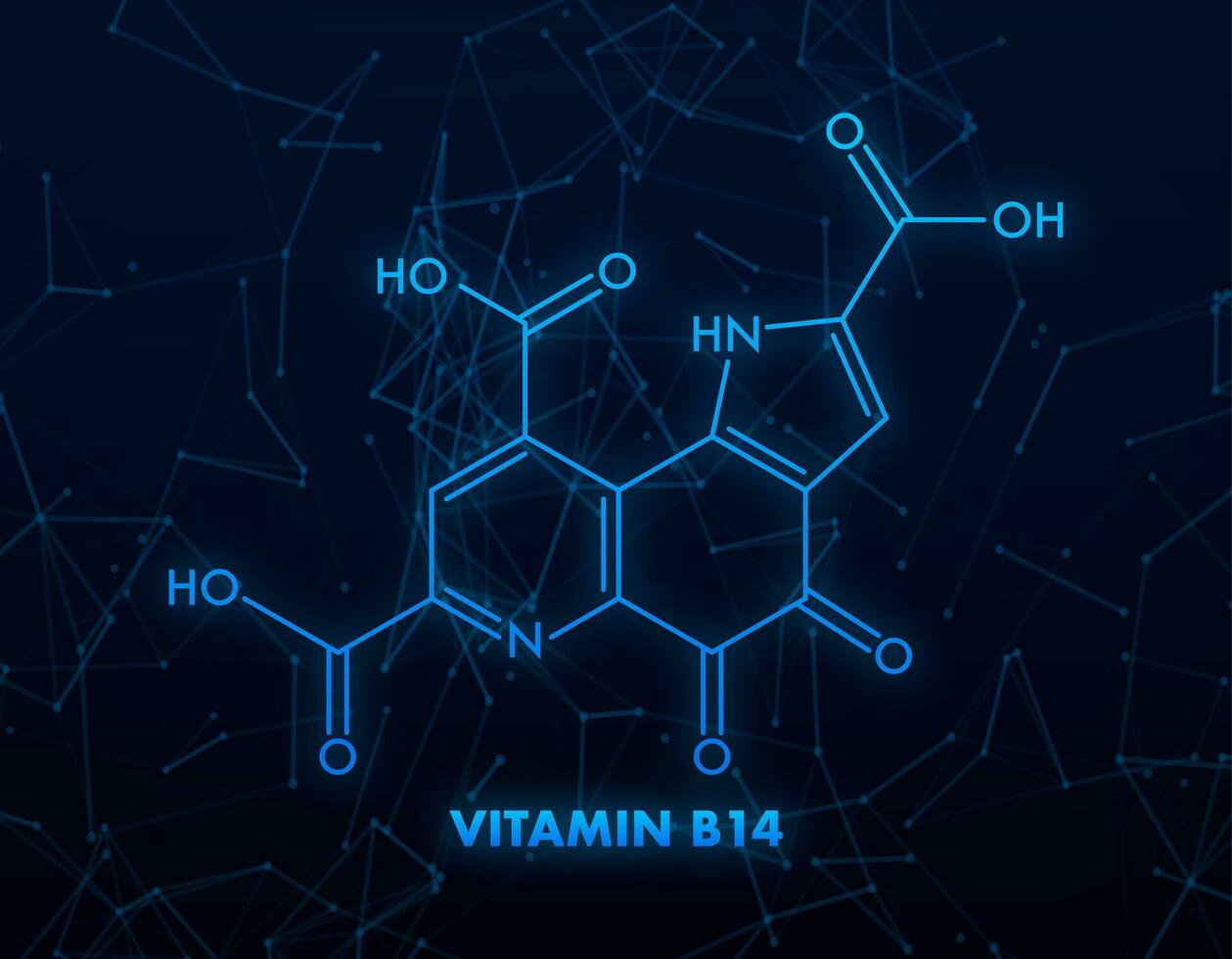 estructural fórmula de vitamina b14 en un blanco antecedentes. vector ilustración.