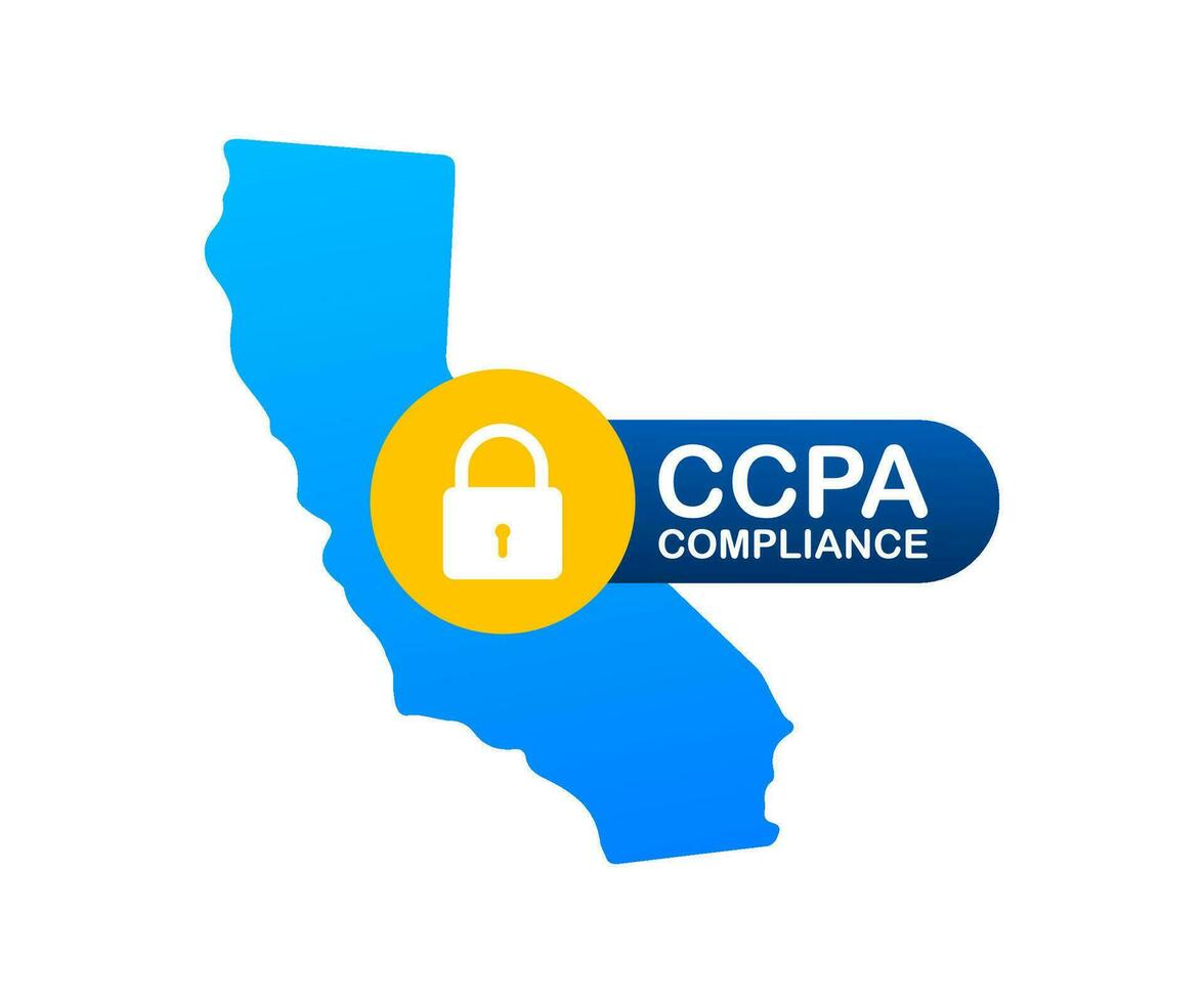 Ccpa, great design for any purposes. Security vector icon. Website information. Internet security. Data protection