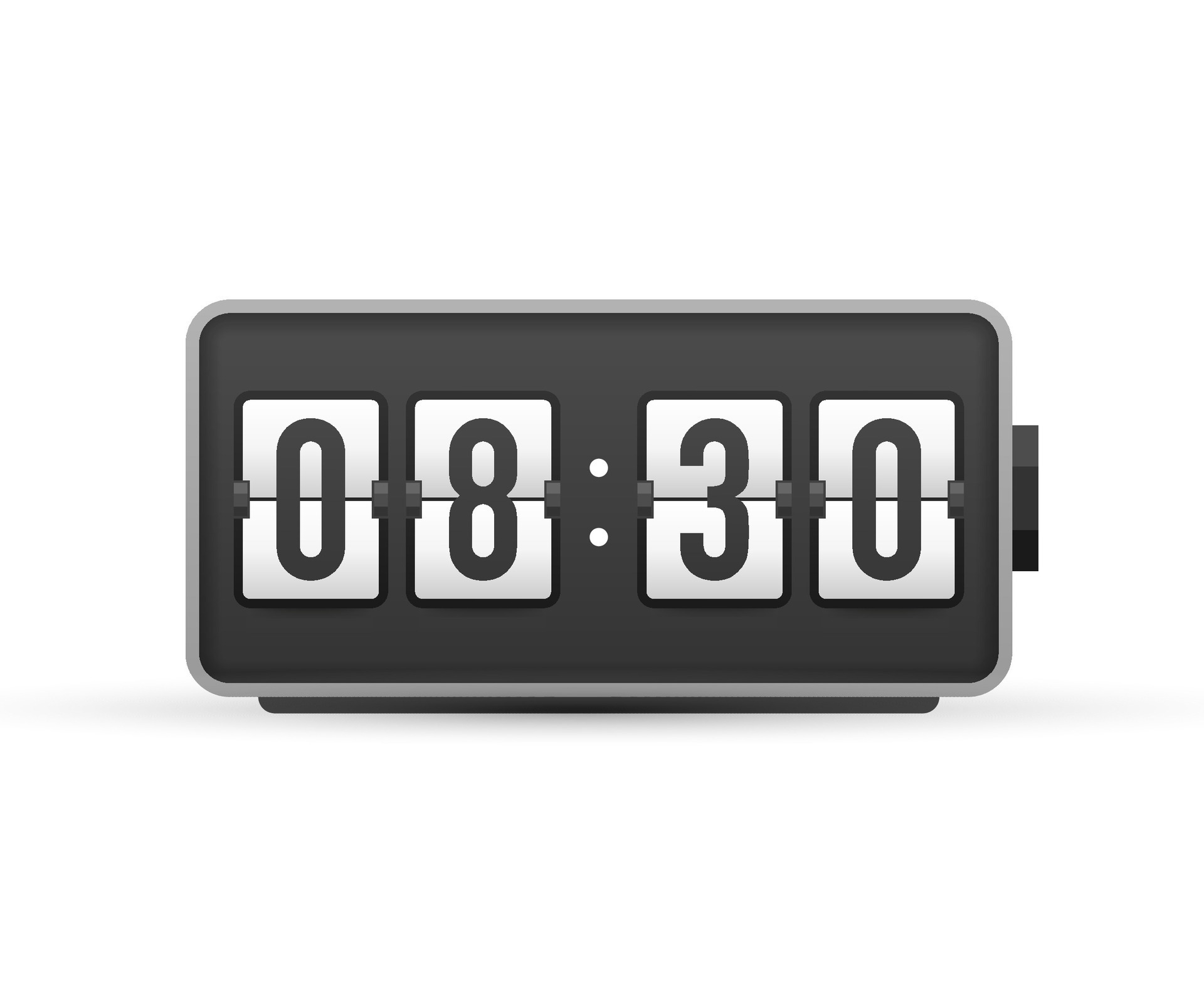 Countdown. Wall flap clock, number counter template. Vector stock