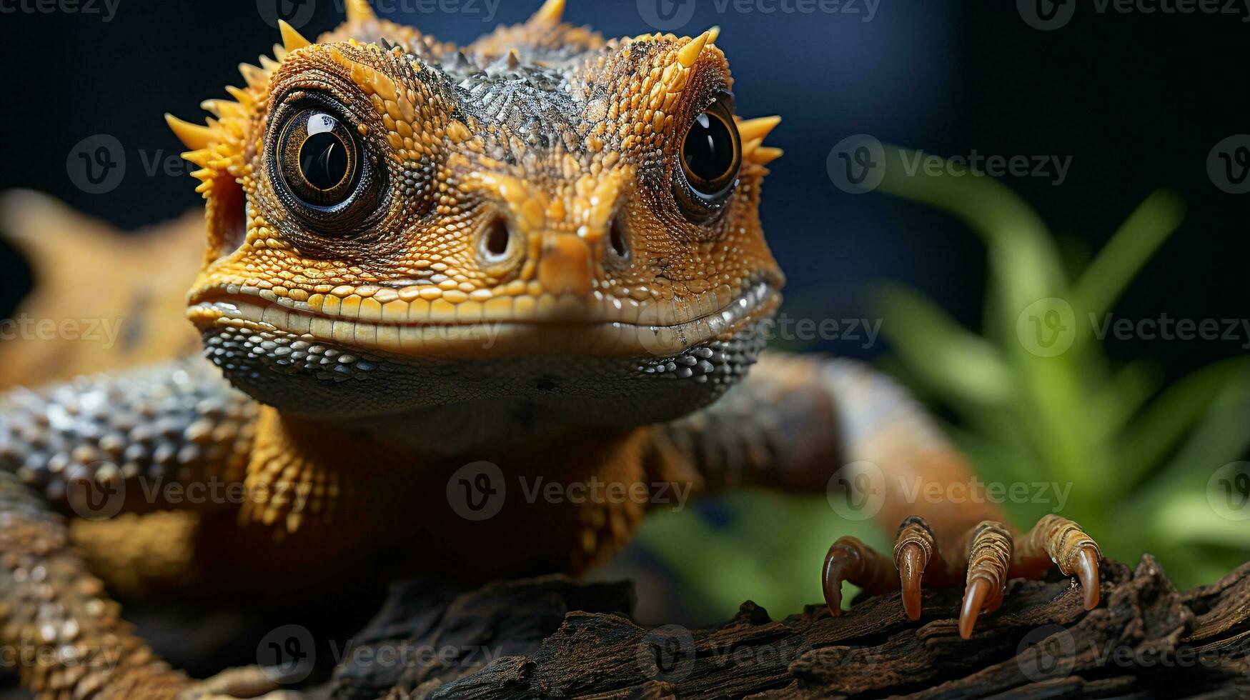 Close-up photo of a Newt looking any direction. Generative AI
