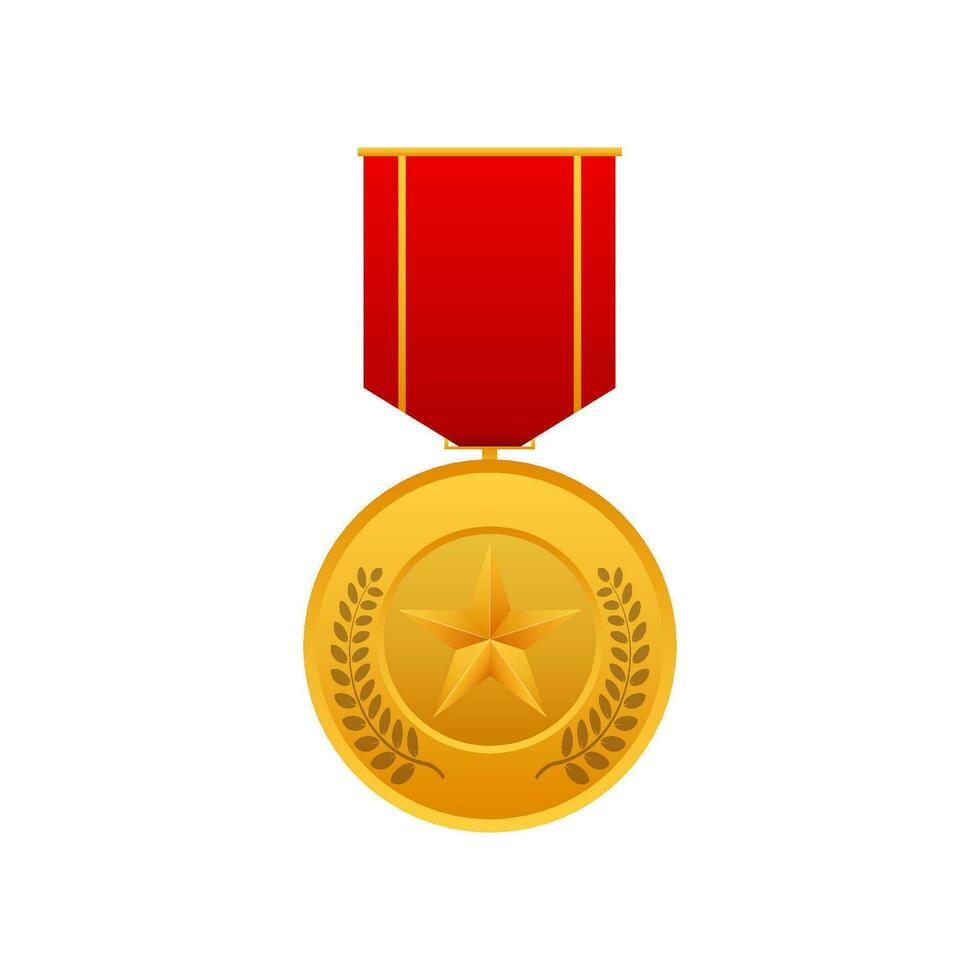 Hero of the Soviet Union gold star award. Illustration on white background. Vector stock illustration