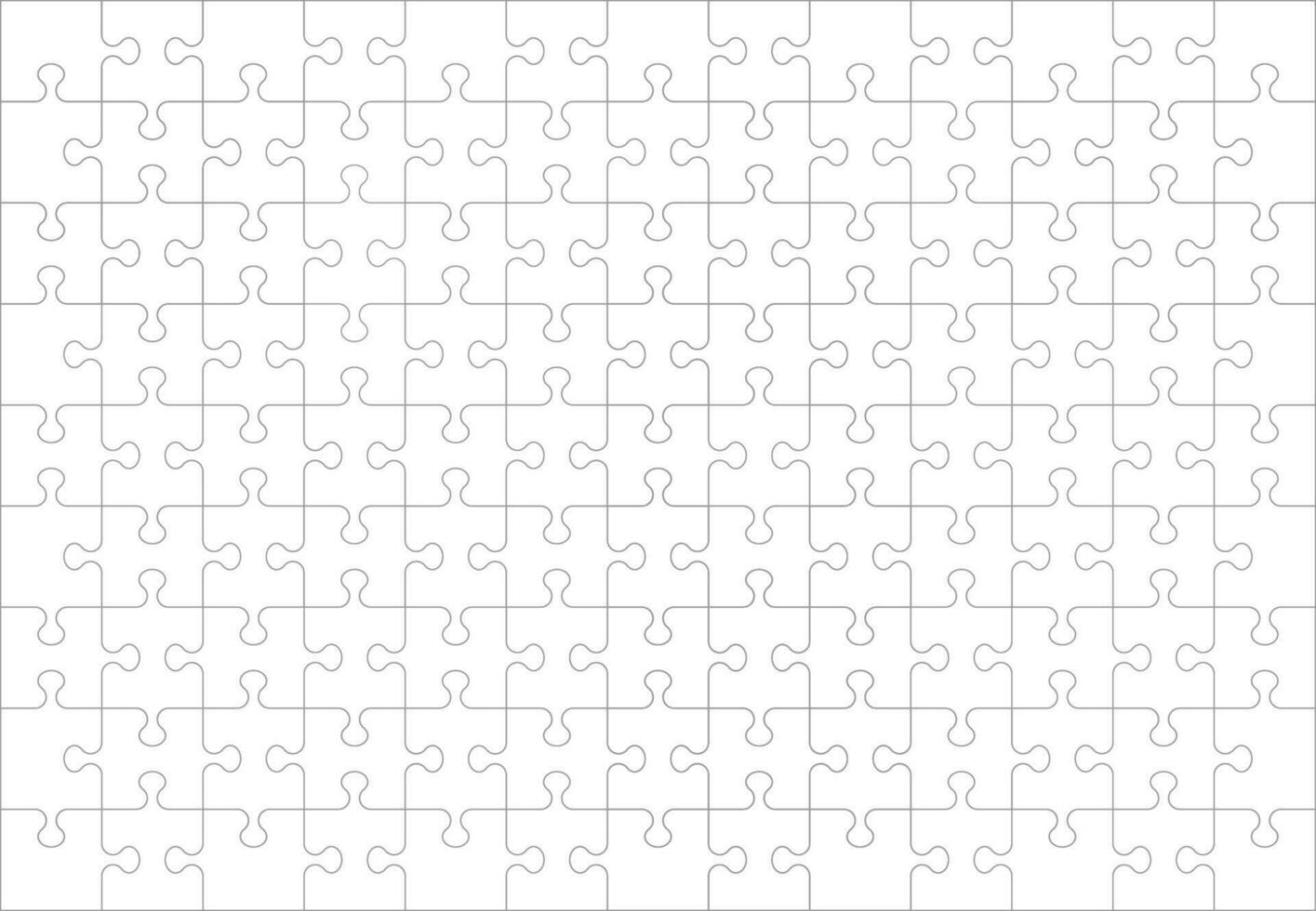 Jigsaw puzzle blank template or cutting guidelines. Vector illustration