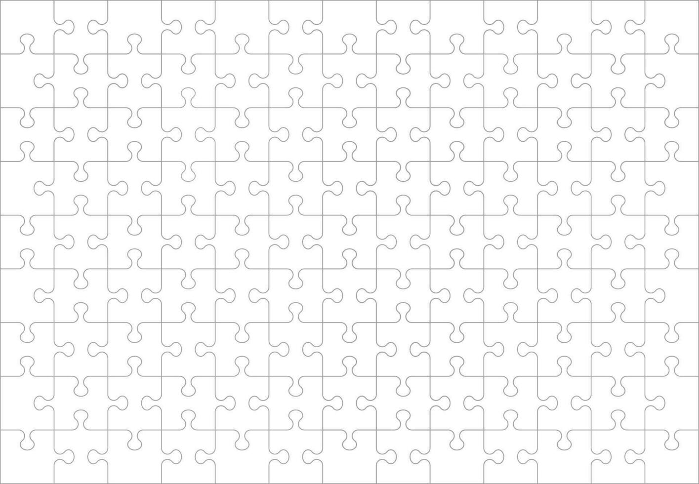 Jigsaw puzzle blank template or cutting guidelines. Vector illustration