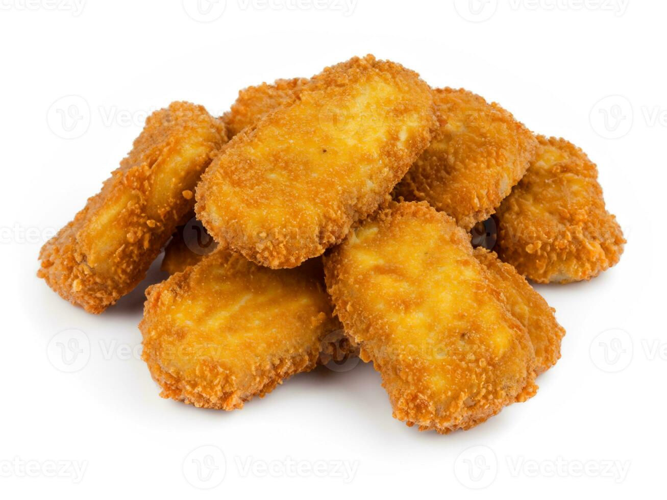 fried chicken nuggets on a white background photo