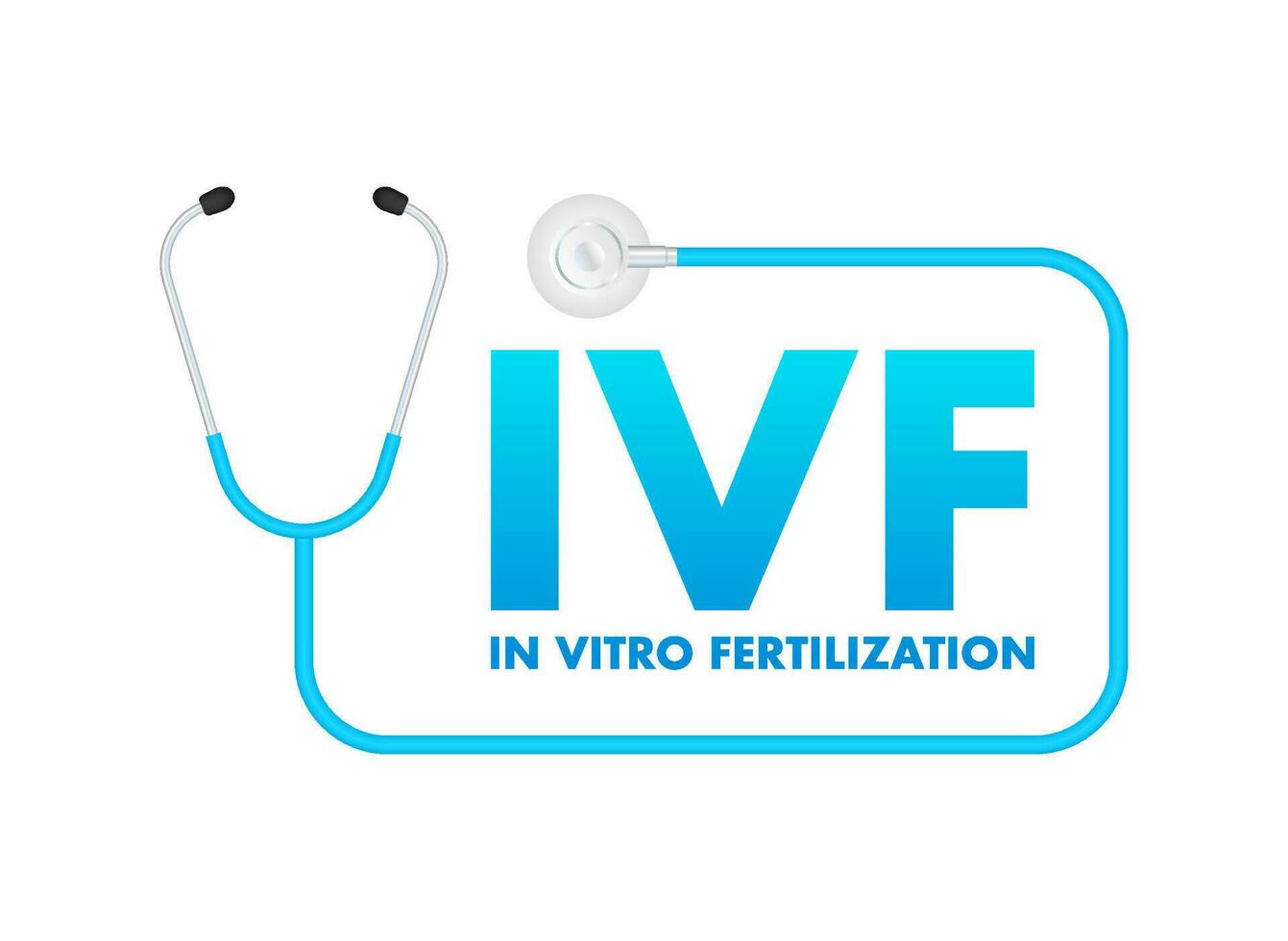 en vitro fertilización. FIV tratamiento. vector ilustración