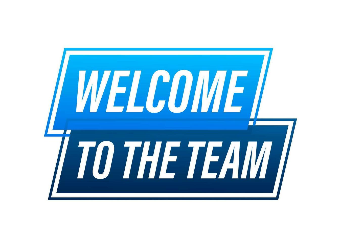 Welcome to the team written on speech bubble. Advertising sign. Vector stock illustration