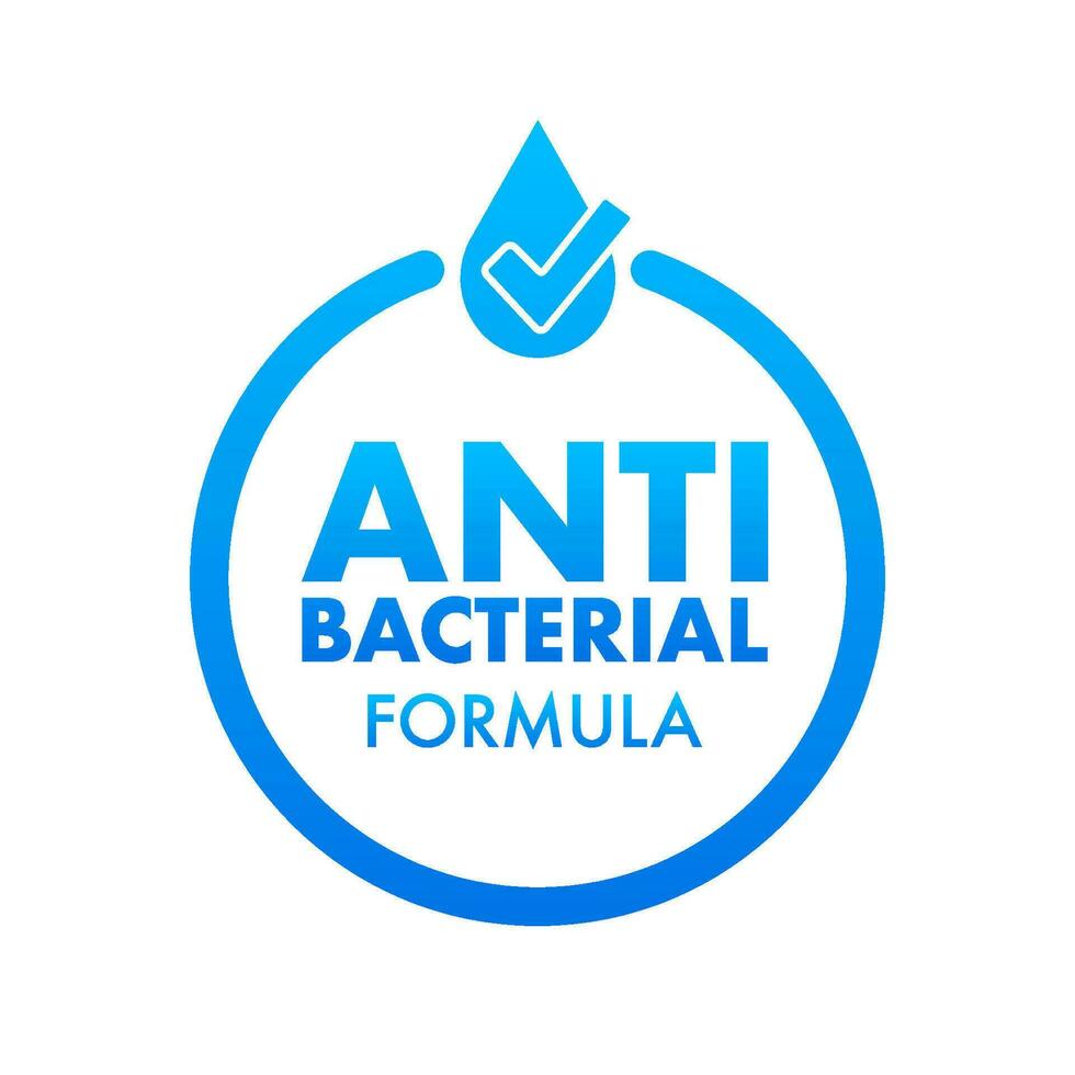 Anti bacterial and virus solution. 3d shield icon. White background. vector