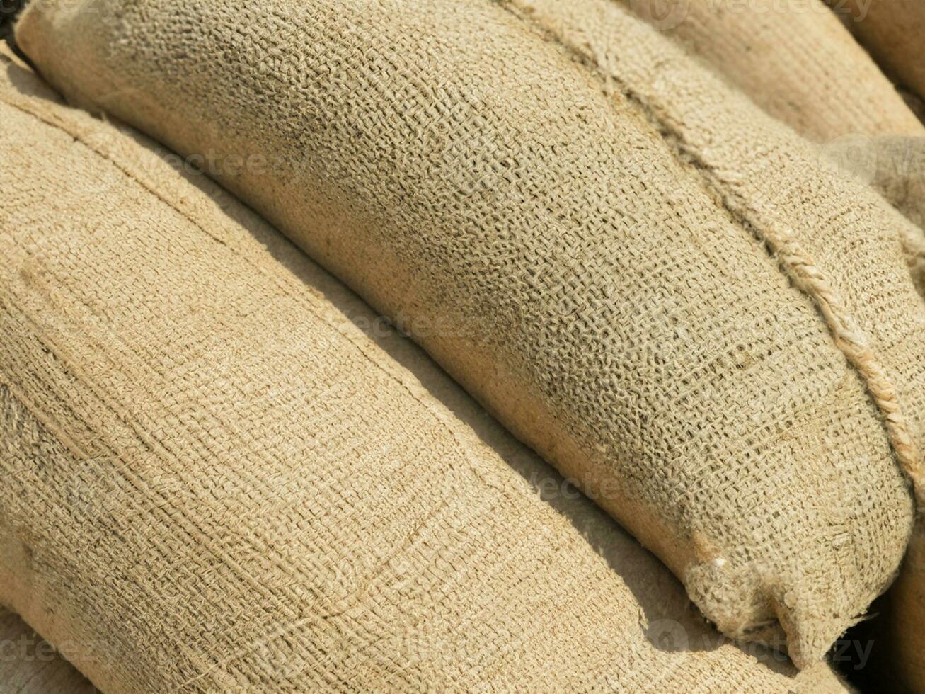 close up sack of coffee beans photo