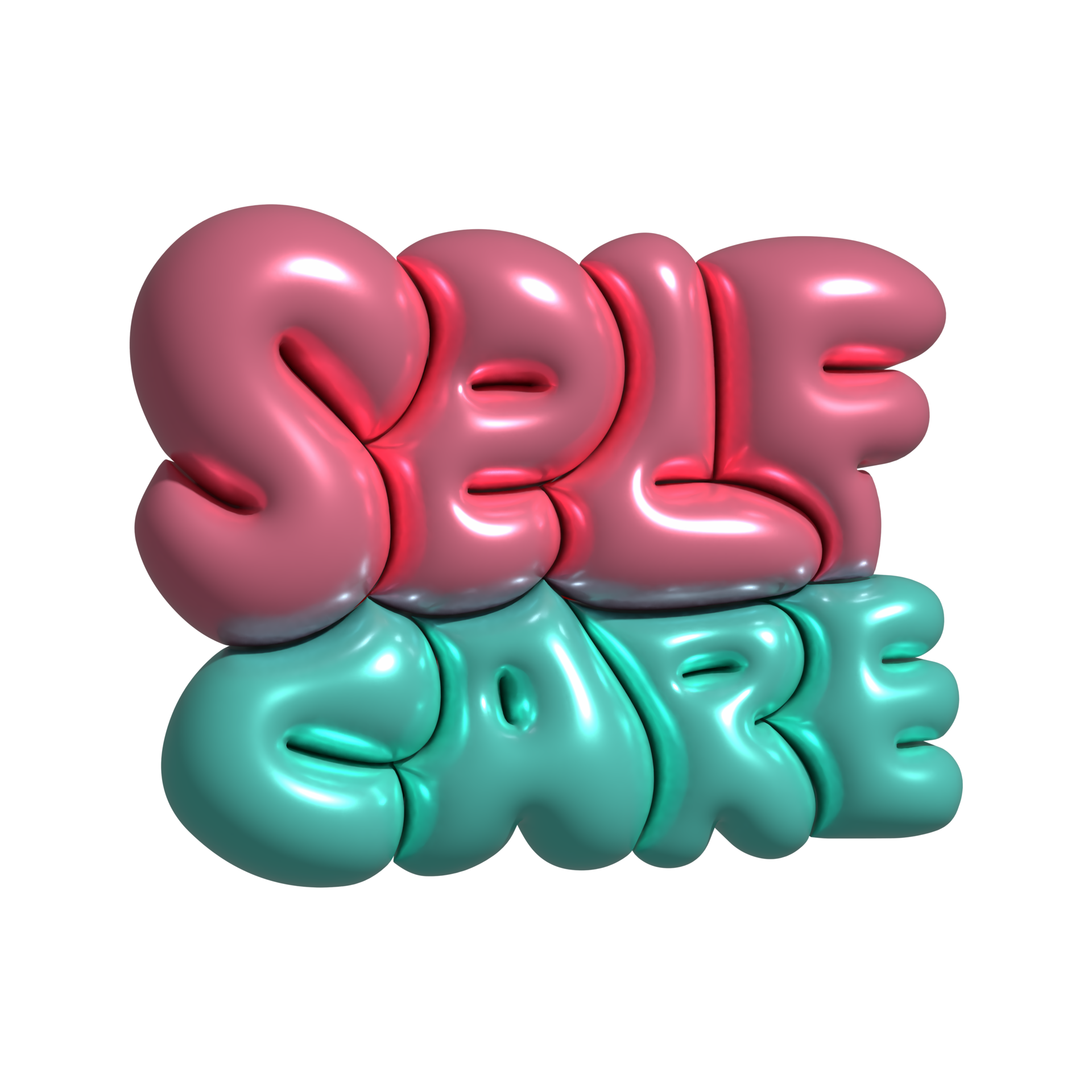 Self Care 3d Rendering Hand Drawn Lettering Illustration Fun self-care-3d-rendering-hand-drawn-lettering-illustration-fun