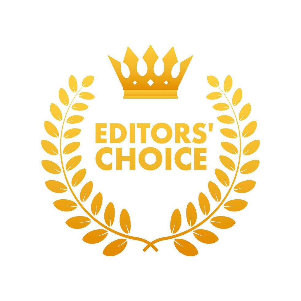 Editors Choice, Quality Product sign, label. Vector stock illustration.