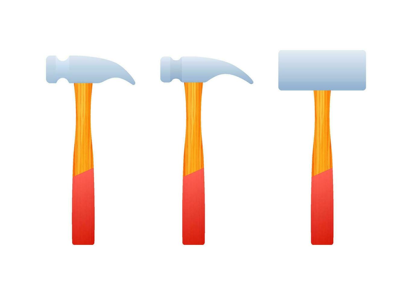 Claw hammer. Builder tools. Labour Day. Vector stock illustration