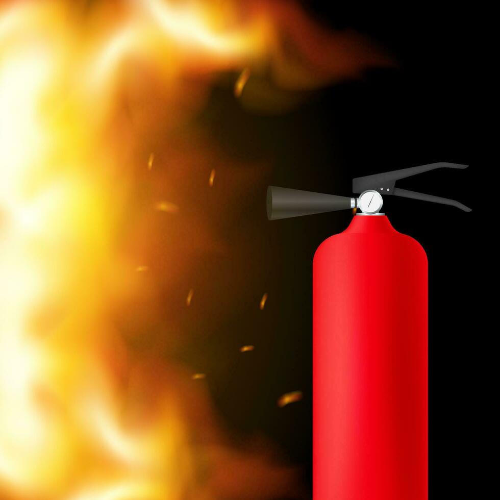 fuego extintor proteccion aislado. vector valores ilustración