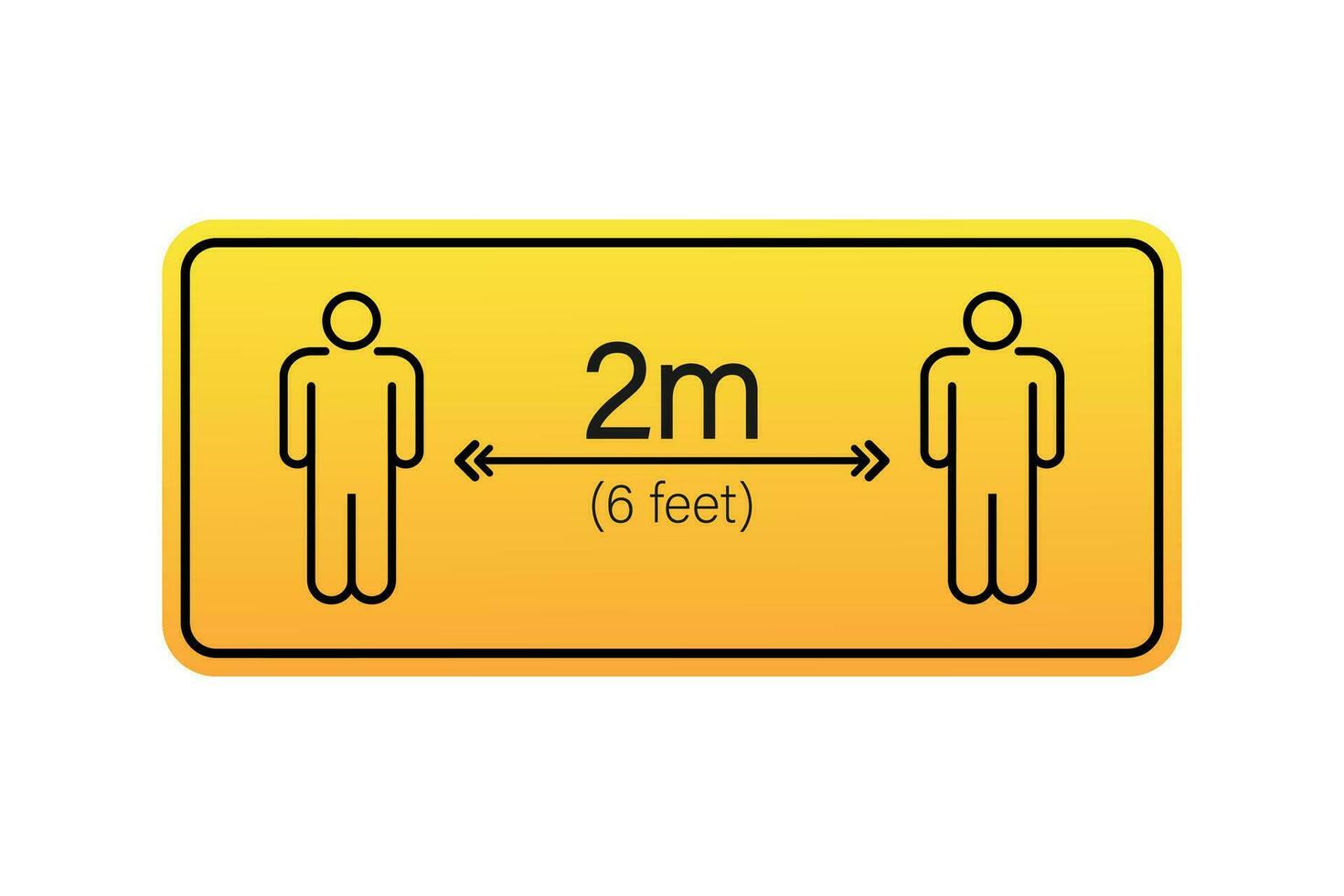 Social distance signage icon. Please wait here. Keep safe distance. Vector stock illustration