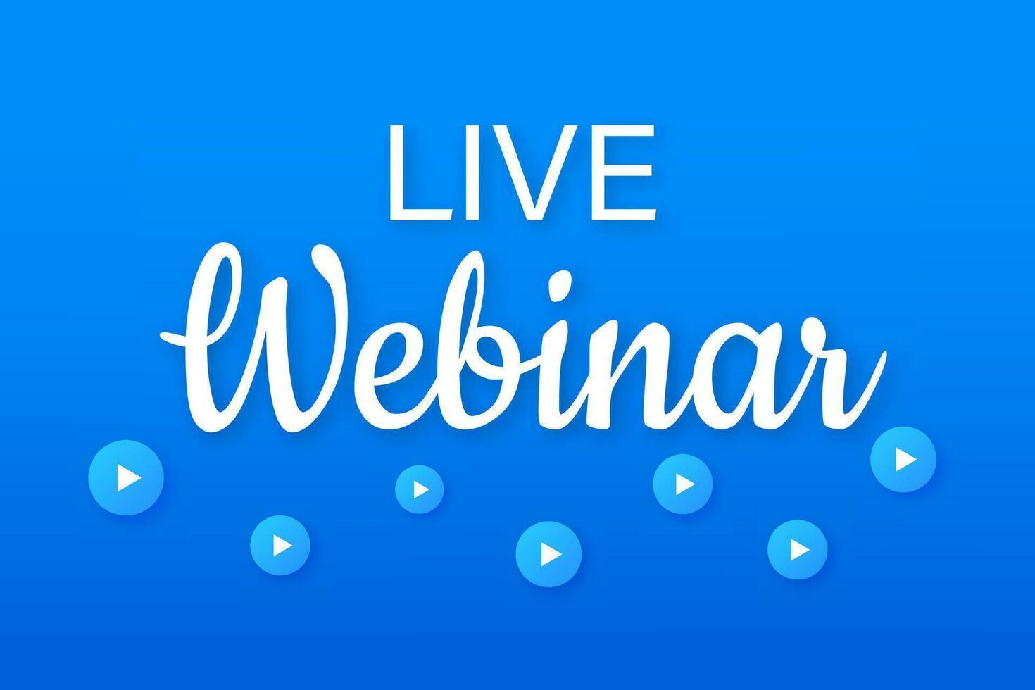 Live Webinar Button, icon. Vector stock illustration.