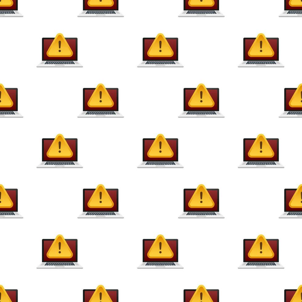 Scam alert pattern. Hacker attack and web security. Network and internet security. Vector illustration