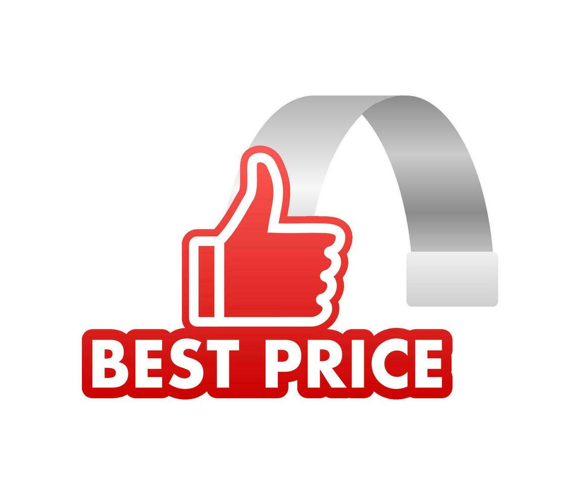 Best price sign, label. Vector stock illustration.