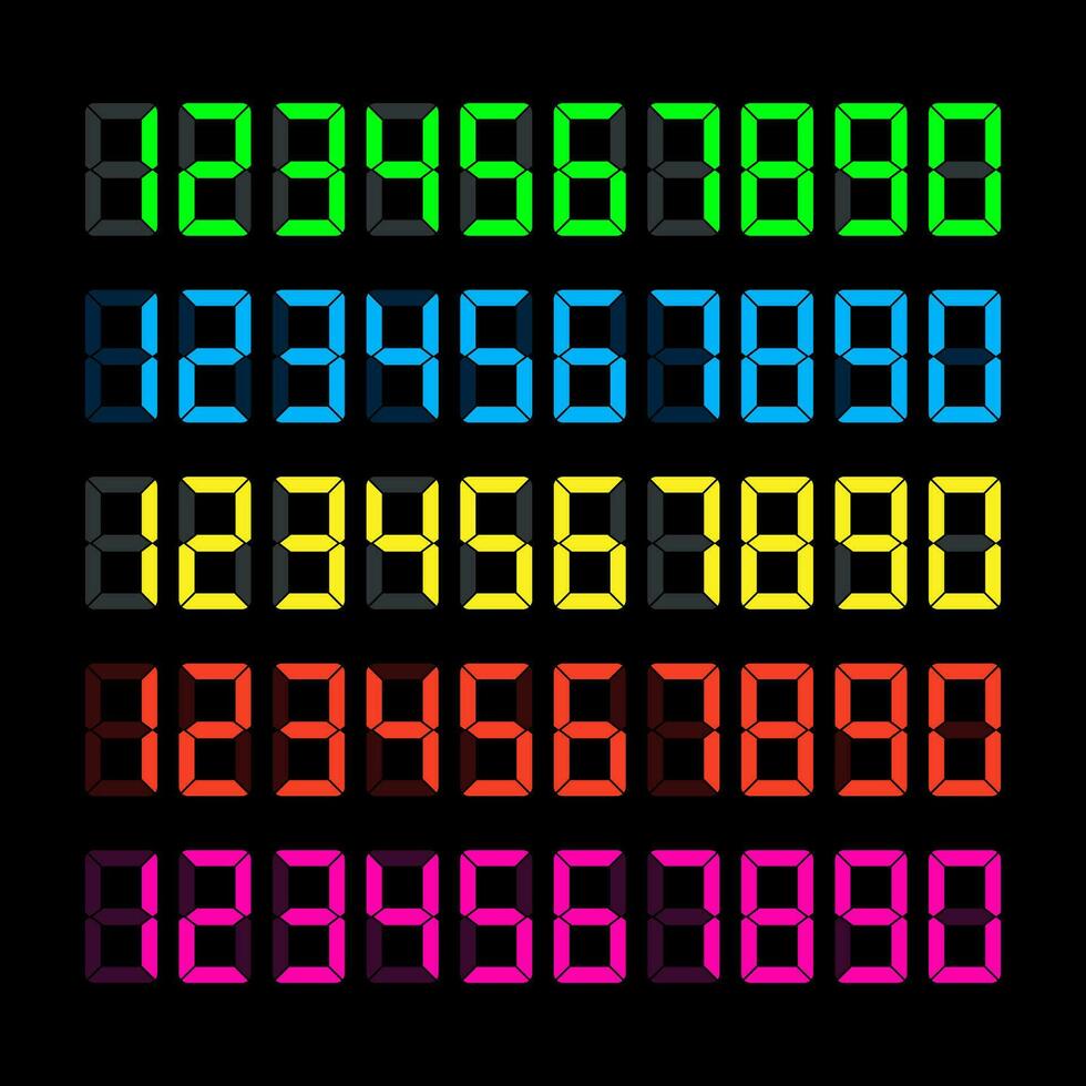 digital reloj número colocar. hora icono. diseño elemento. vector valores ilustración. vector ilustración