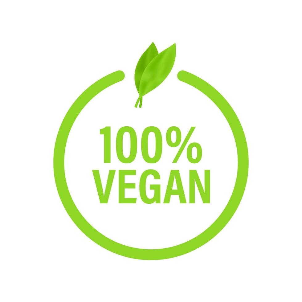 99 vegano icono diseño. verde vegano simpático símbolo. vector valores ilustración