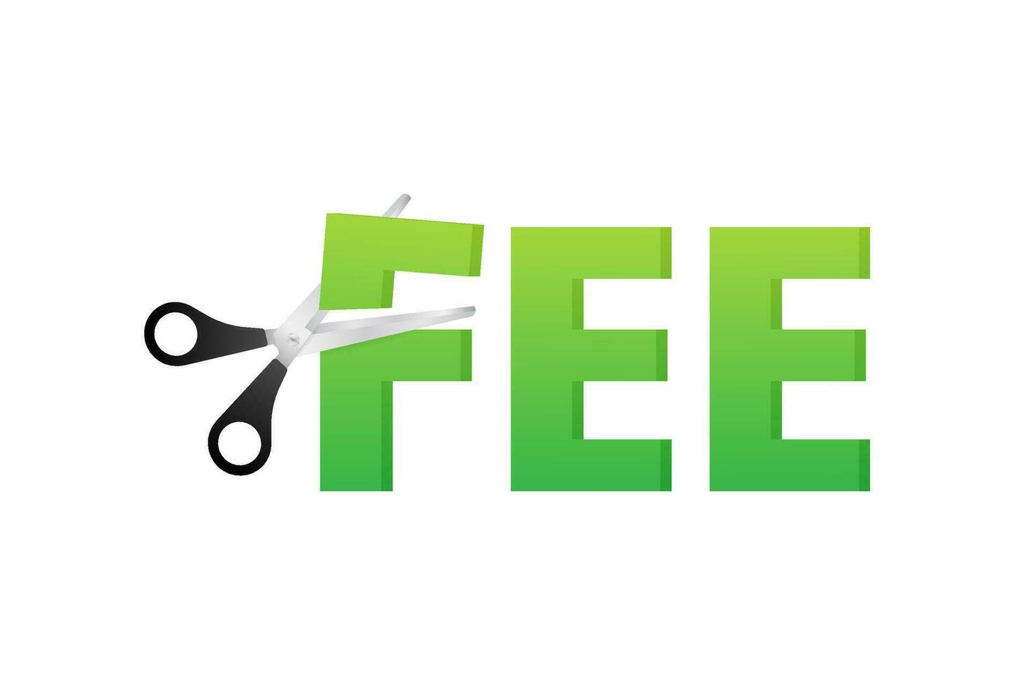 Fee scissors icon isolated on white background. Vector icon