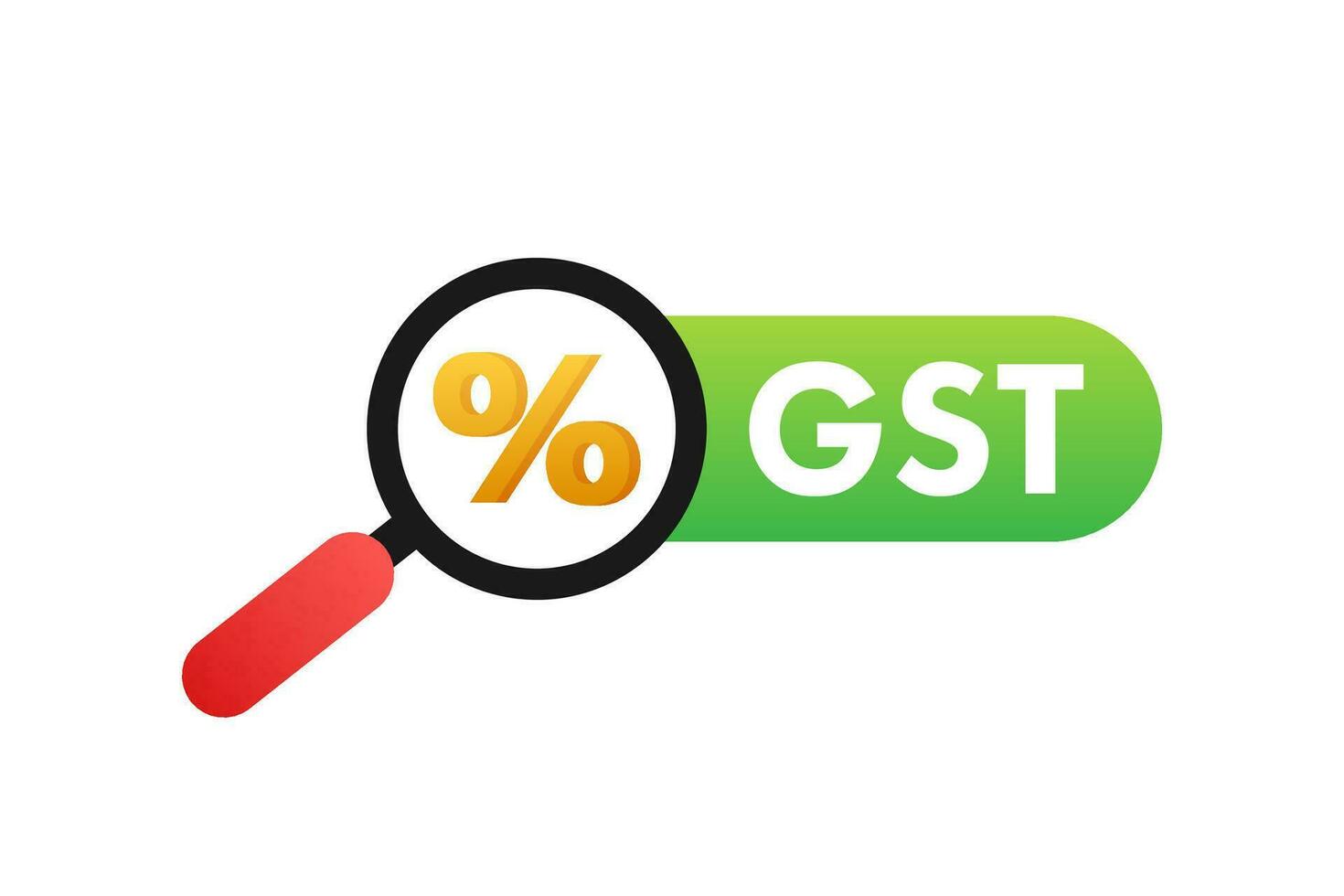 Good and Services Tax GST , indirect tax on the supply. Vector stock illustration