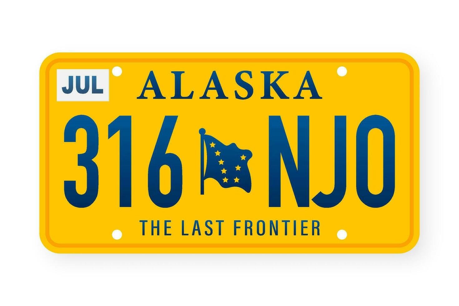 American alaska number. Retro style. Classic retro symbol. Vector template