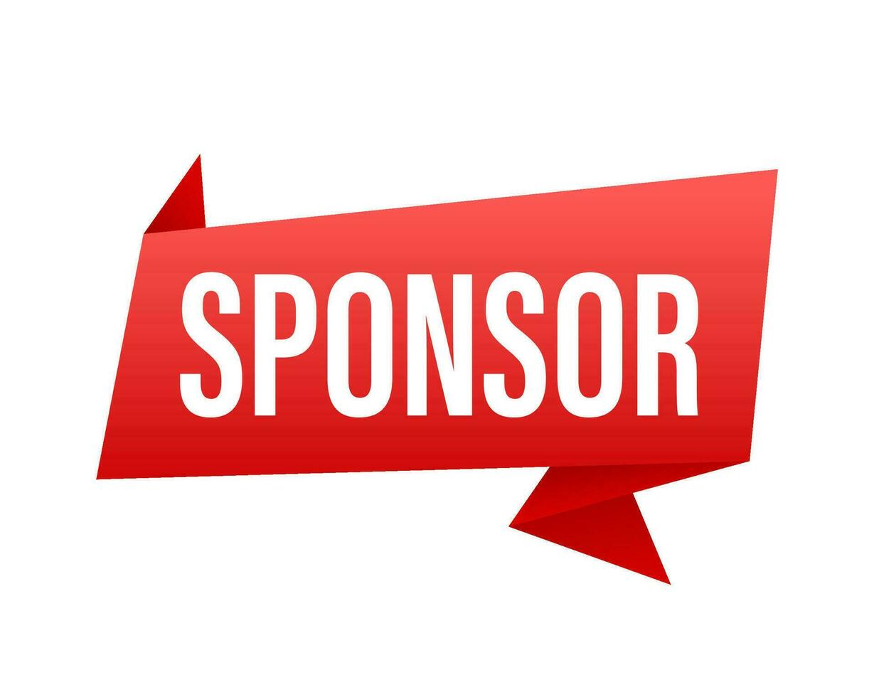 Sponsor award web emblem. Vector stock illustration.