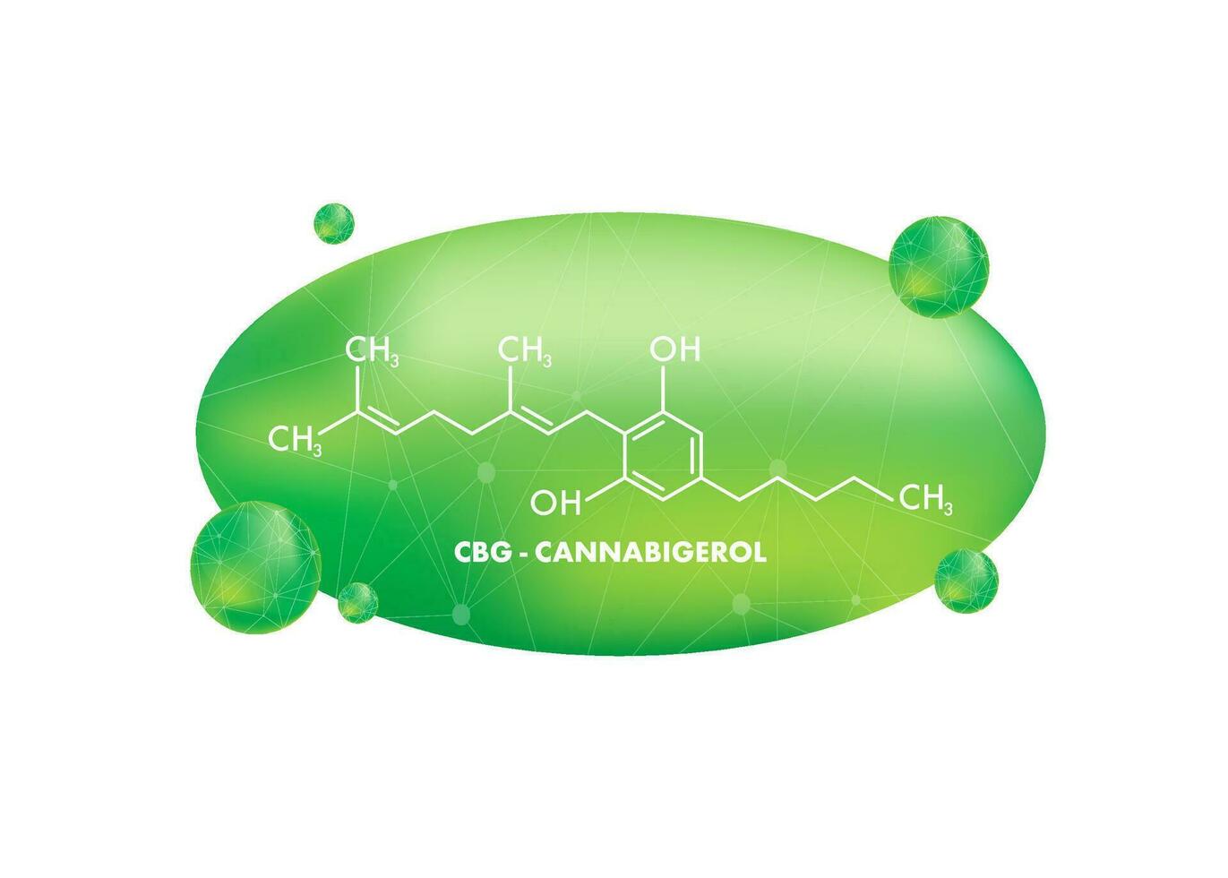 cannabigerol fórmula, genial diseño para ninguna propósitos. vector